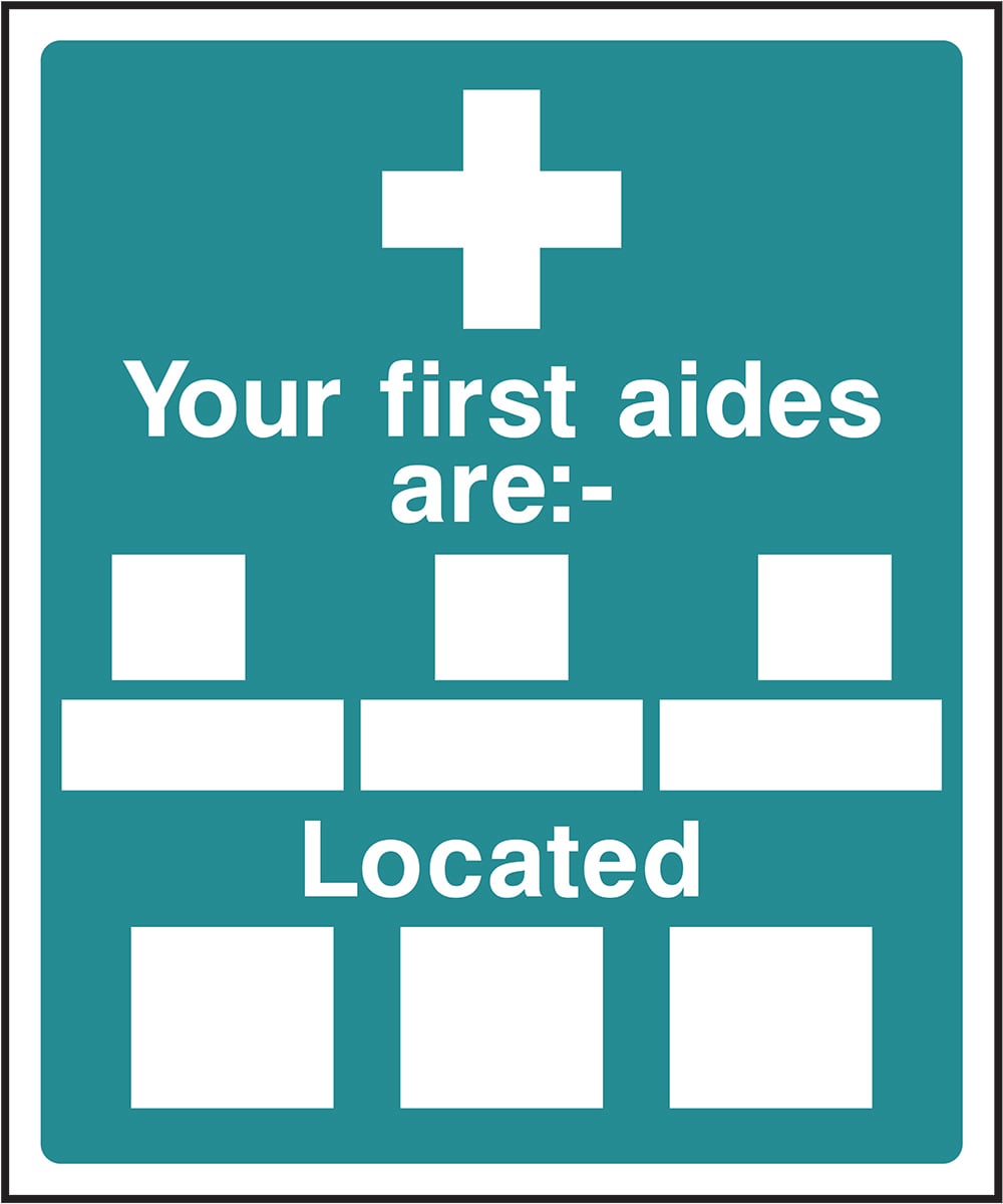 Signage: First Aiders List (FAID0009)