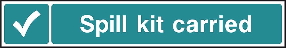 Signage: Spill Kit Carried (FAID0038)