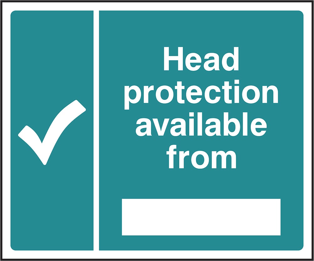 Signage: Head Protection Available From (FAID0045)