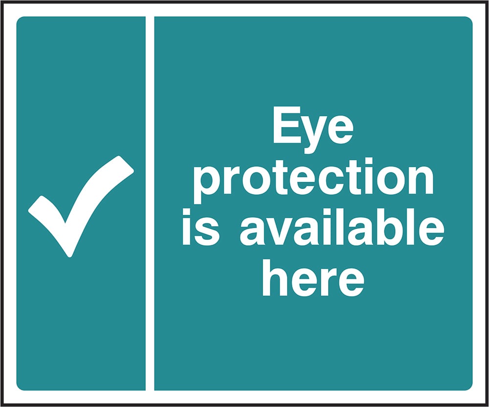 Signage: Eye Protection Available Here (FAID0046)