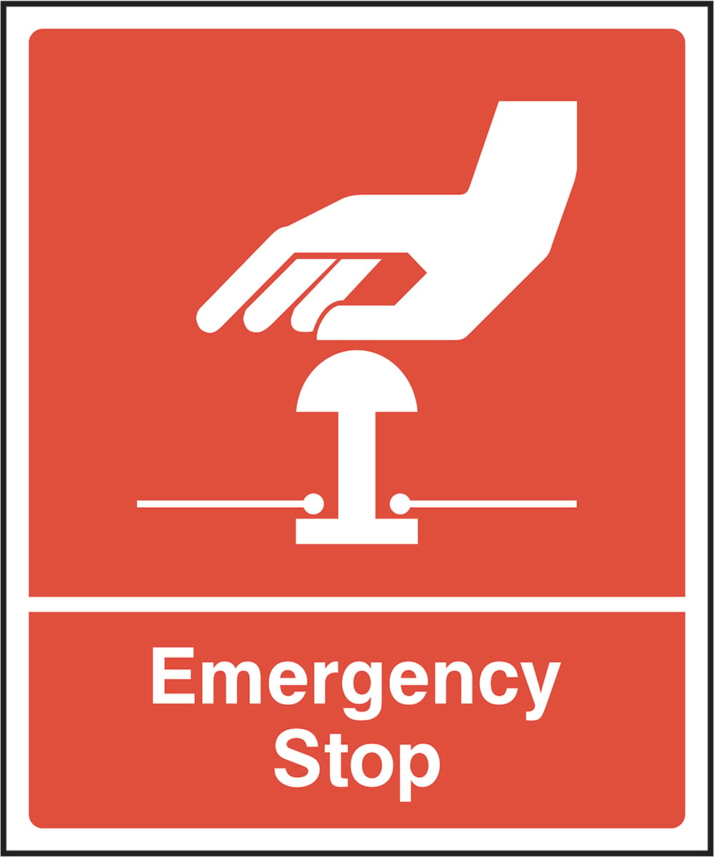 Signage: Emergency Stop (FAID0051)