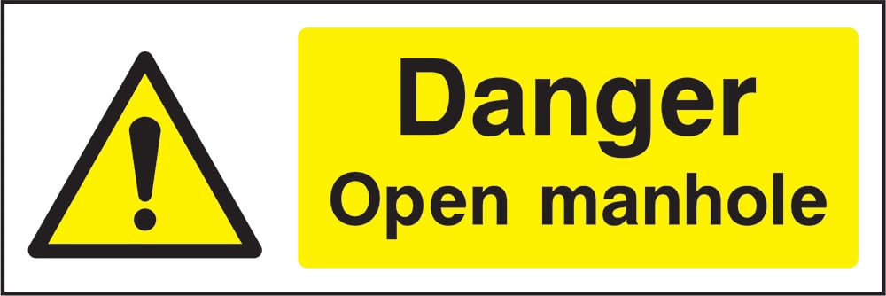 Signage: Danger Open Manhole (GARA0005)