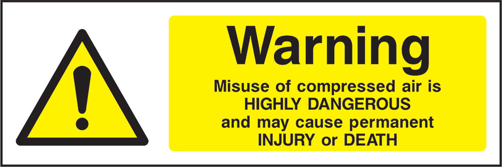 Signage: Warning Compressed Air Danger (GARA0006)