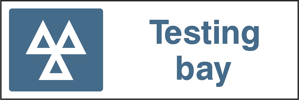 Signage: Testing Bay (GARA0015)