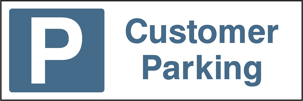 Signage: Customer Parking (GARA0020)