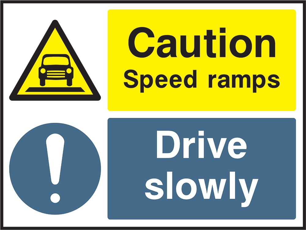 Signage: Caution Speed Ramps Drive Slowly (GARA0029)