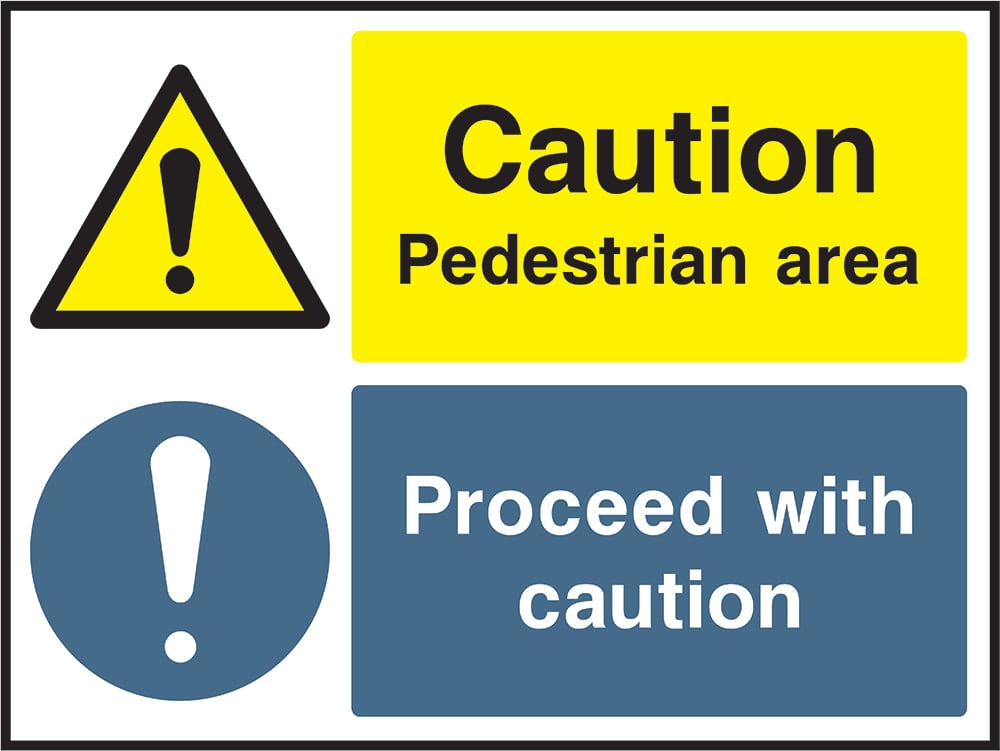 Signage: Caution Pedestrian Area (GARA0033)