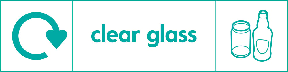 Signage: Clear Glass Recycling (GLAS0008)