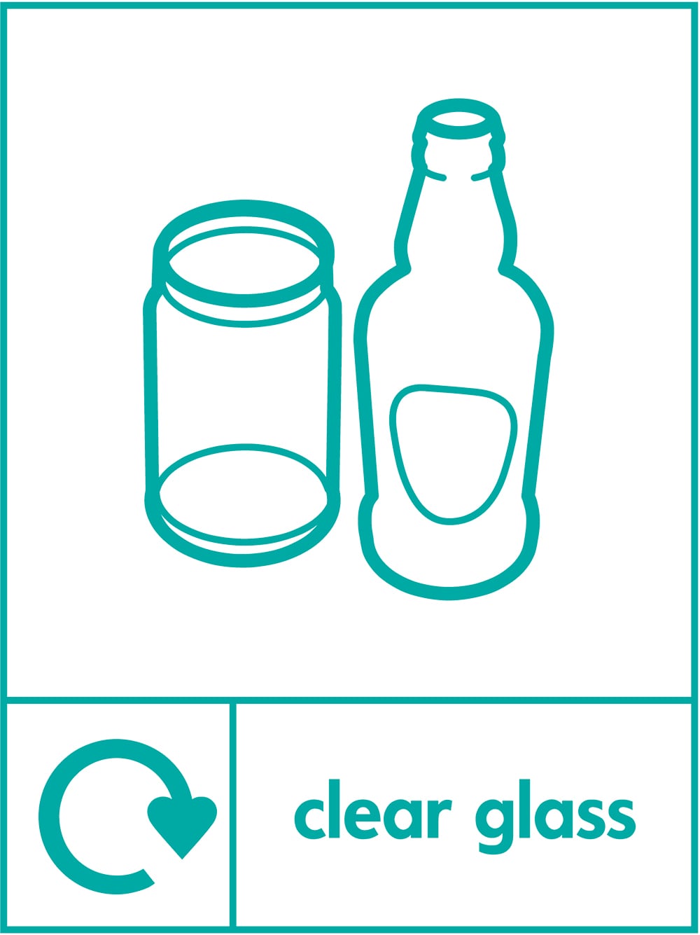 Signage: Clear Glass Recycling (GLAS0027)