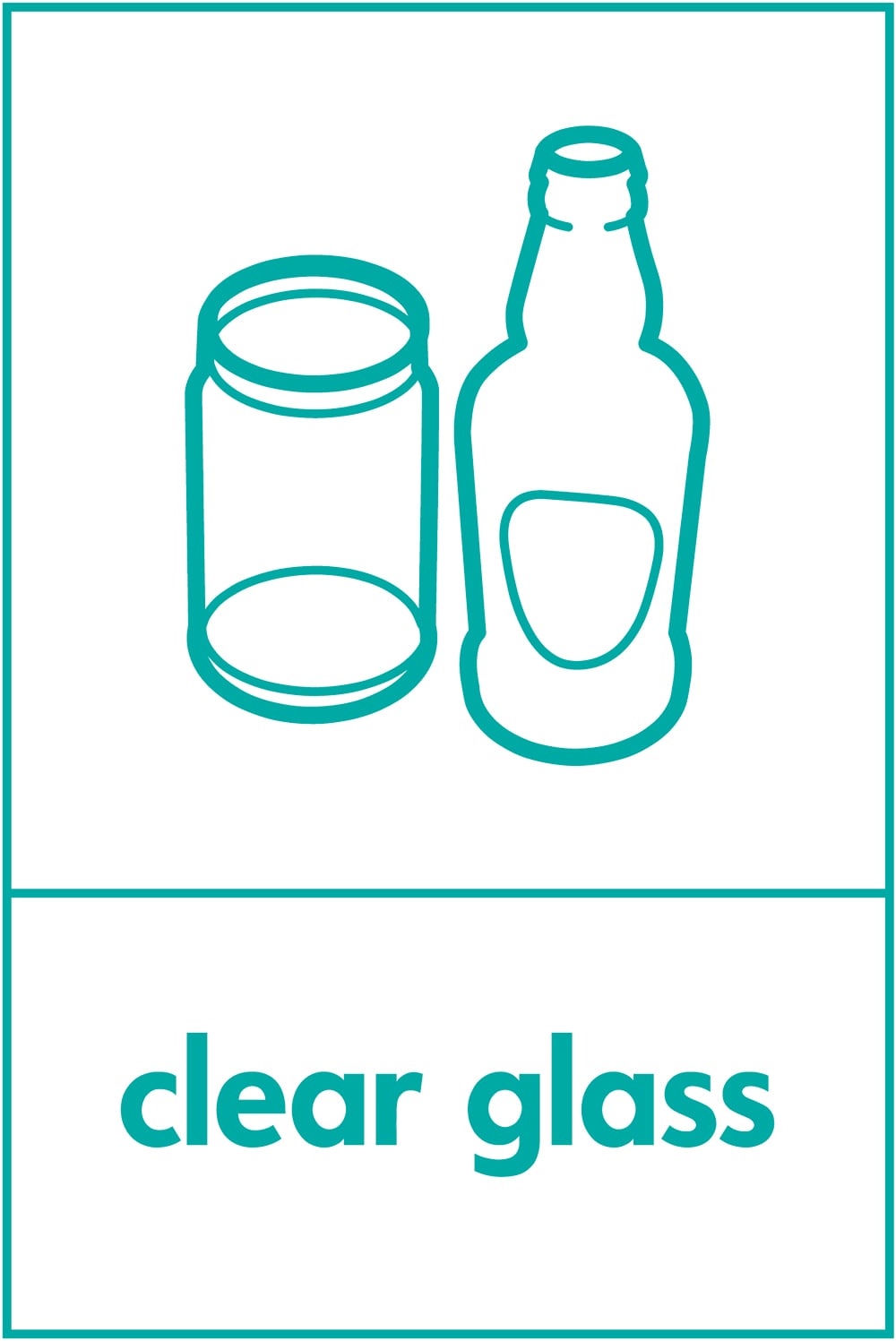 Signage: Clear Glass Recycling (GLAS0028)