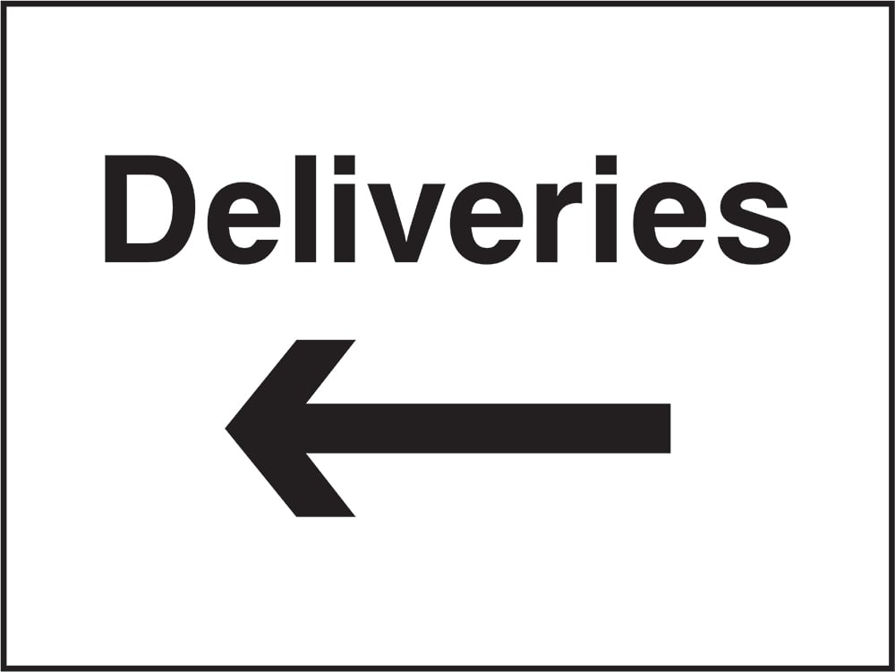Signage: Deliveries Left (HOTE0006)