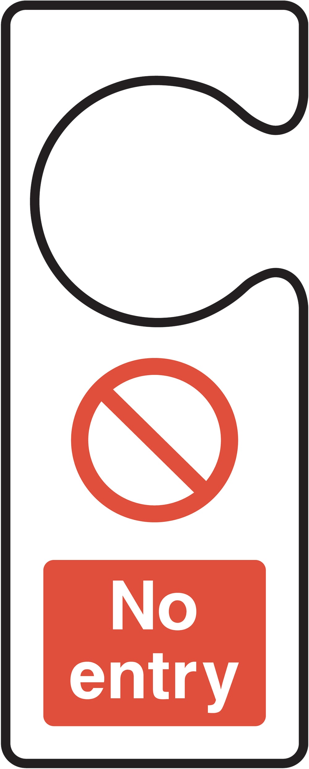 Signage: No Entry Door Hanger (HOTE0010)