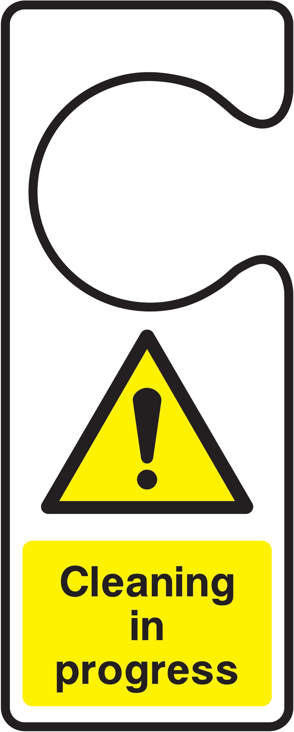 Signage: Cleaning in Progress Door Hanger (HOTE0012)