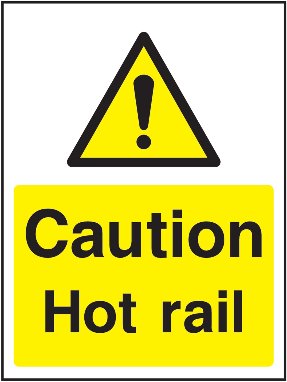 Signage: Caution Hot Rail (HOTE0020)