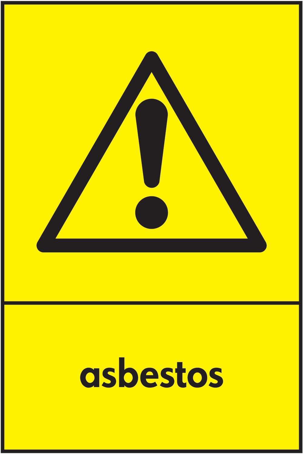 Signage: Asbestos Hazard (HAZA0007)