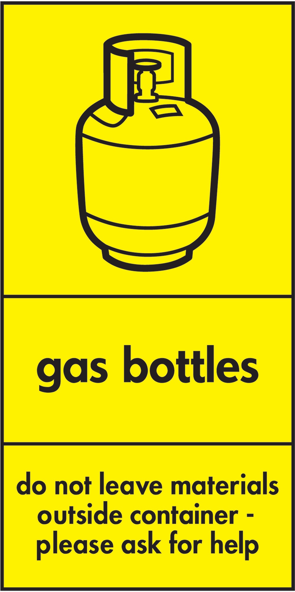 Signage: Gas Bottles (HAZA0011)