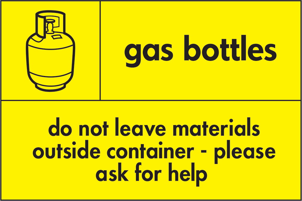 Signage: Gas Bottles Storage Instructions (HAZA0016)