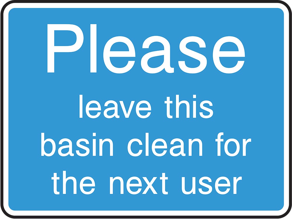 Signage: Please Leave Basin Clean (INFO0044)