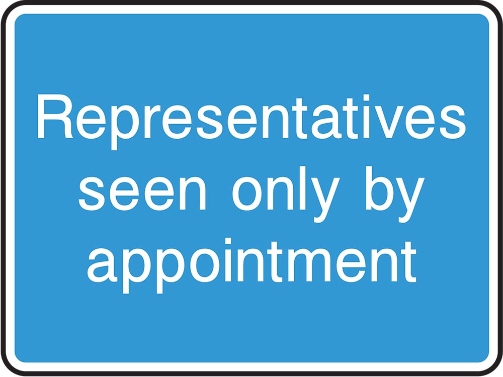Signage: Representatives By Appointment (INFO0055)