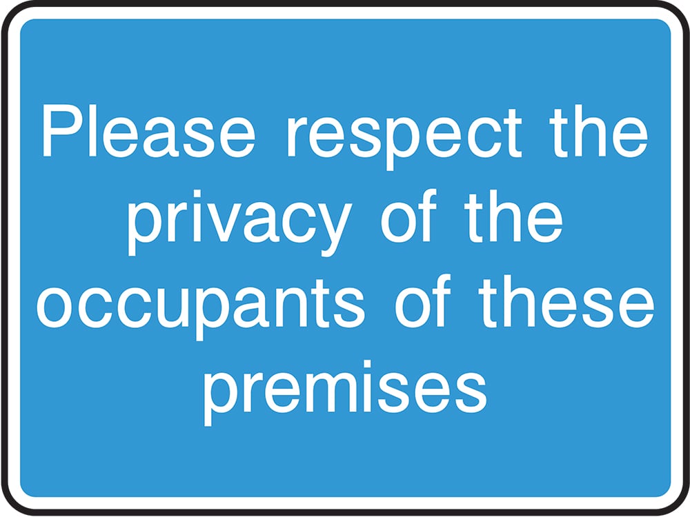 Signage: Respect Privacy (INFO0057)