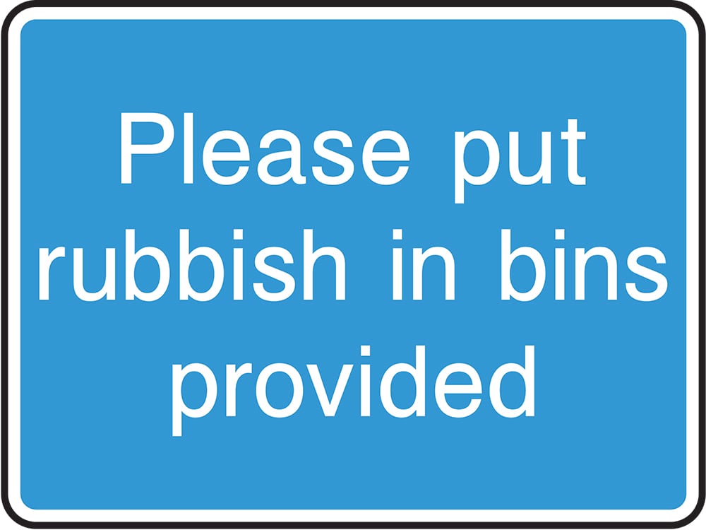 Signage: Put Rubbish in Bins (INFO0062)