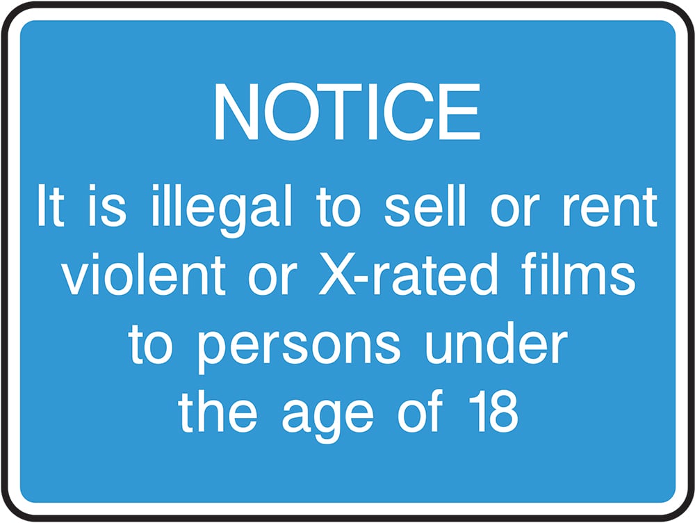 Signage: No Sale Under 18 (INFO0070)