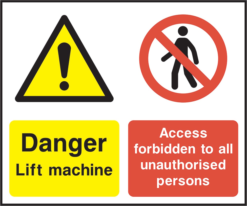 Signage: Danger Lift Machine (LIFT0001)