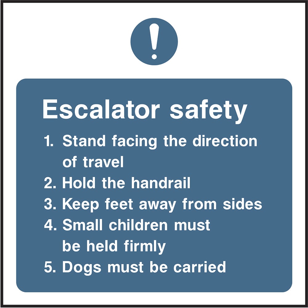 Signage: Escalator Safety Instructions (LIFT0003)