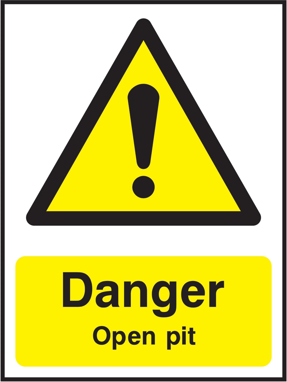 Signage: Danger Open Pit (LIFT0009)