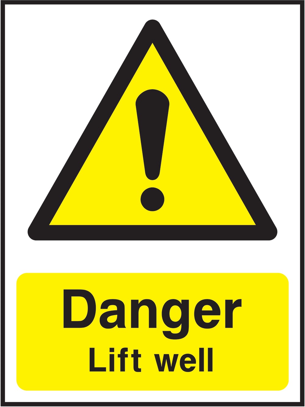 Signage: Danger Lift Well (LIFT0011)
