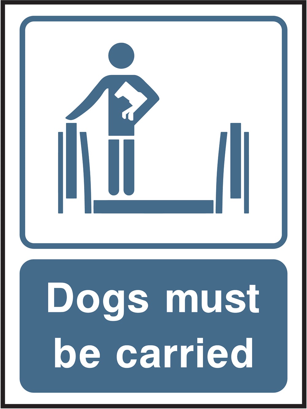 Signage: Dogs Must Be Carried (LIFT0020)