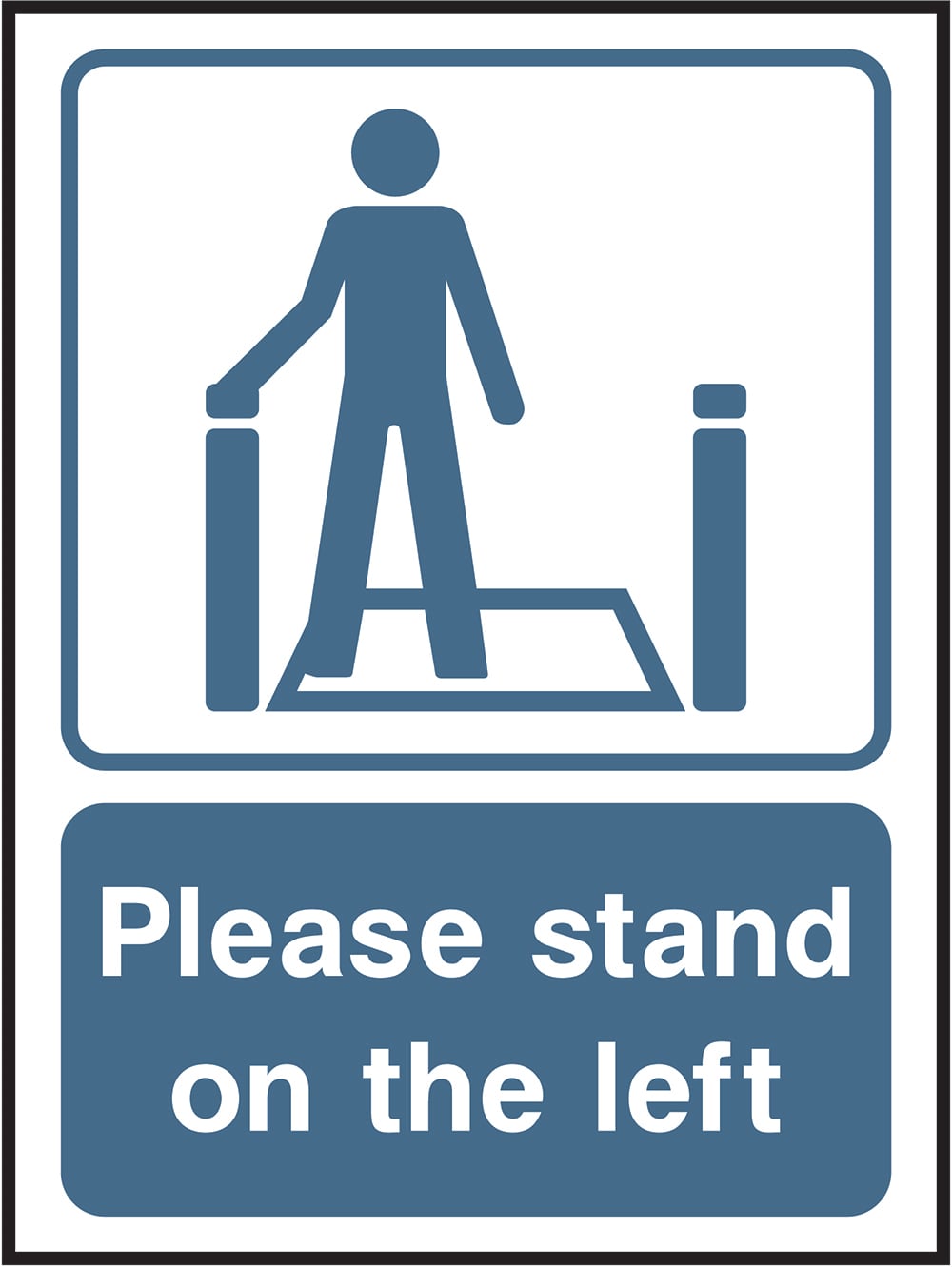 Signage: Please Stand On The Left (LIFT0022)