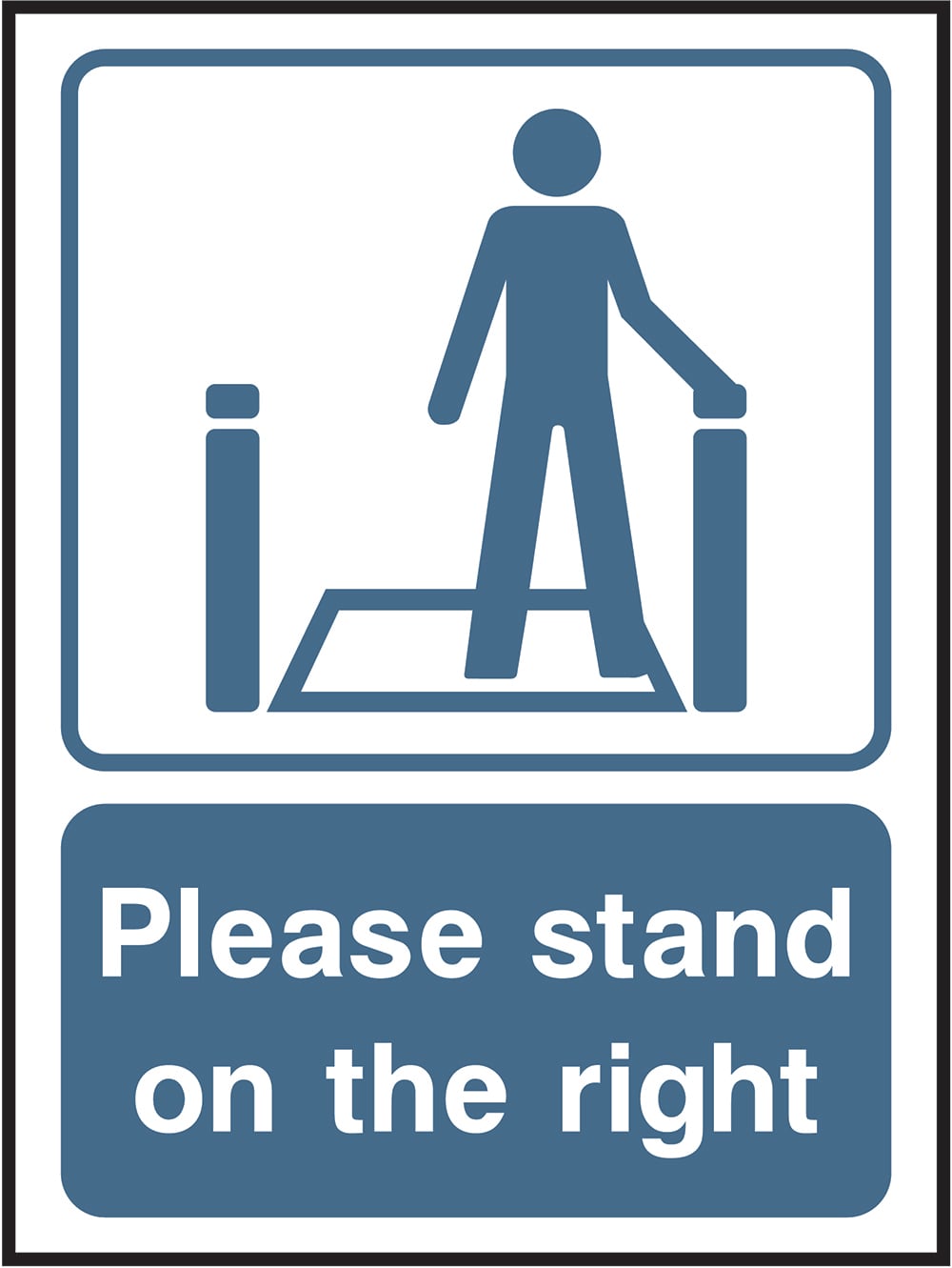 Signage: Please Stand On The Right (LIFT0023)