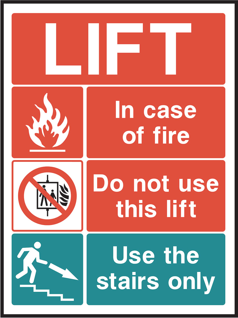 Signage: Do Not Use Lift Fire (LIFT0024)