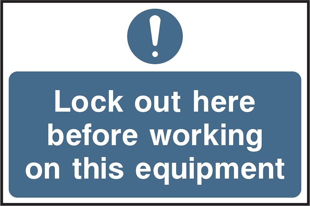 Signage: Lock Out Before Working (LOCK0008)