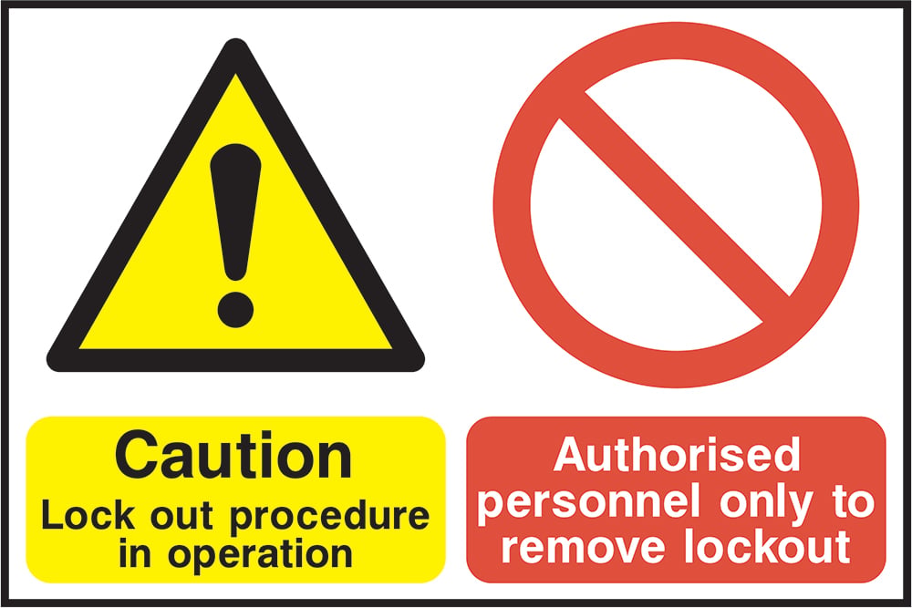 Signage: Caution Lockout Procedure (LOCK0018)