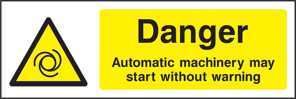 Signage: Danger Automatic Machinery (MACH2_1_0010)