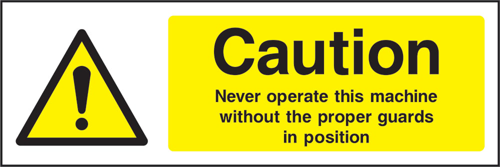 Signage: Caution Machine Guards (MACH2_1_0014)