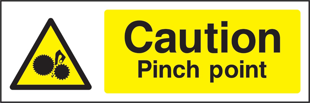 Signage: Caution Pinch Point (MACH2_1_0019)