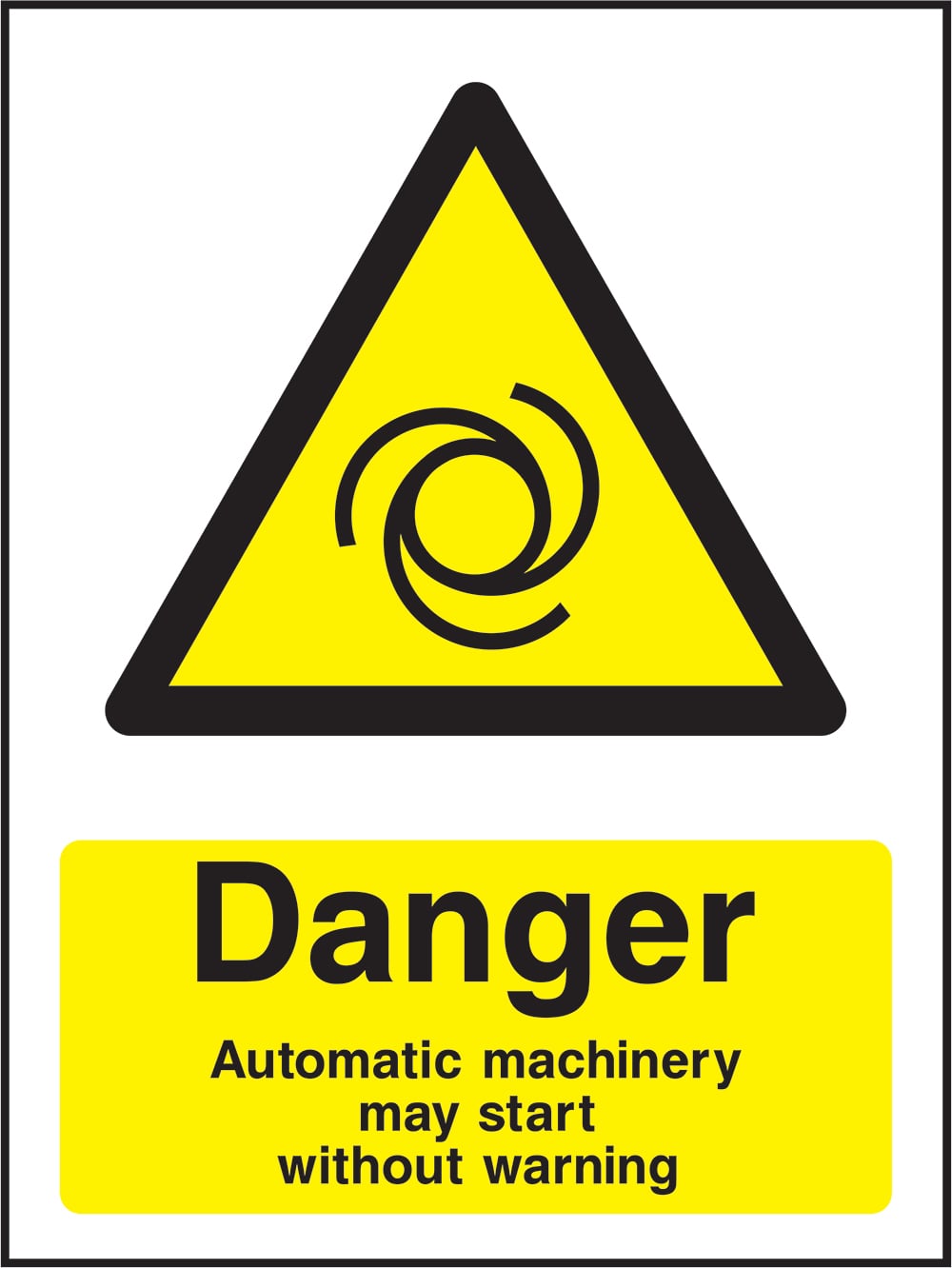 Signage: Danger Automatic Machinery (MACH2_1_0029)