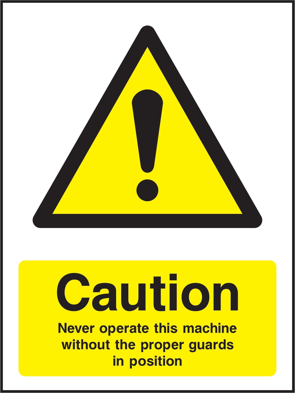 Signage: Caution Machine Guards (MACH2_1_0033)