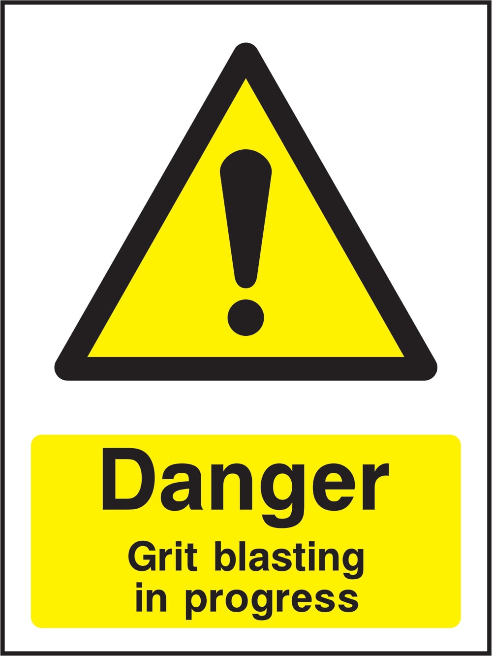 Signage: Danger Grit Blasting (MACH2_1_0037)