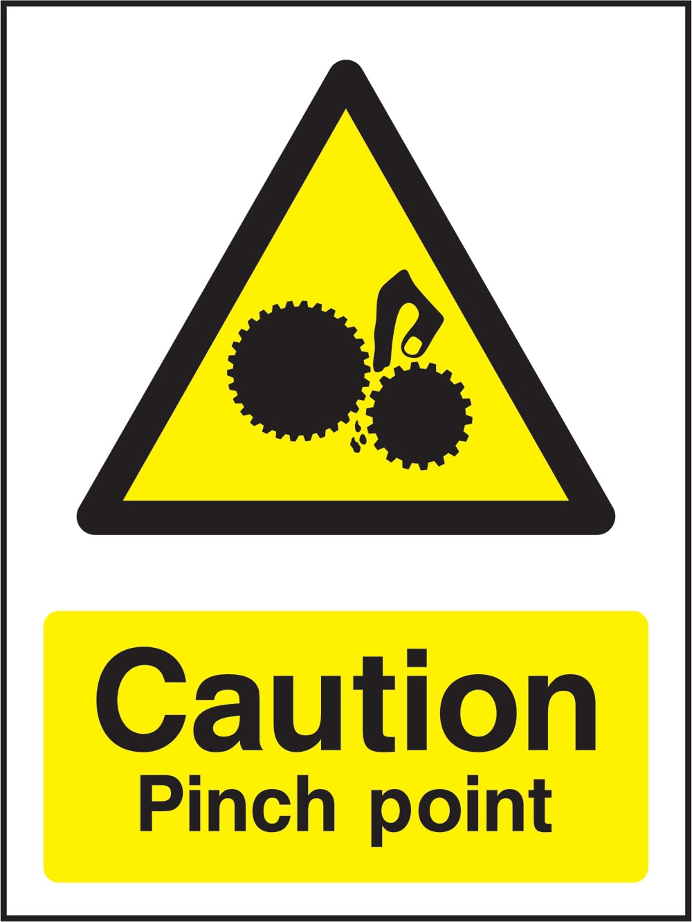 Signage: Caution Pinch Point (MACH2_1_0038)