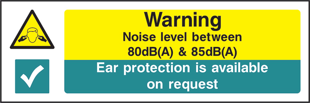 Signage: Warning Noise Level 80-85Db(A) (MACH2_1_0039)