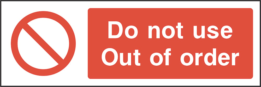 Signage: Do Not Use Out of Order (MACH0005)