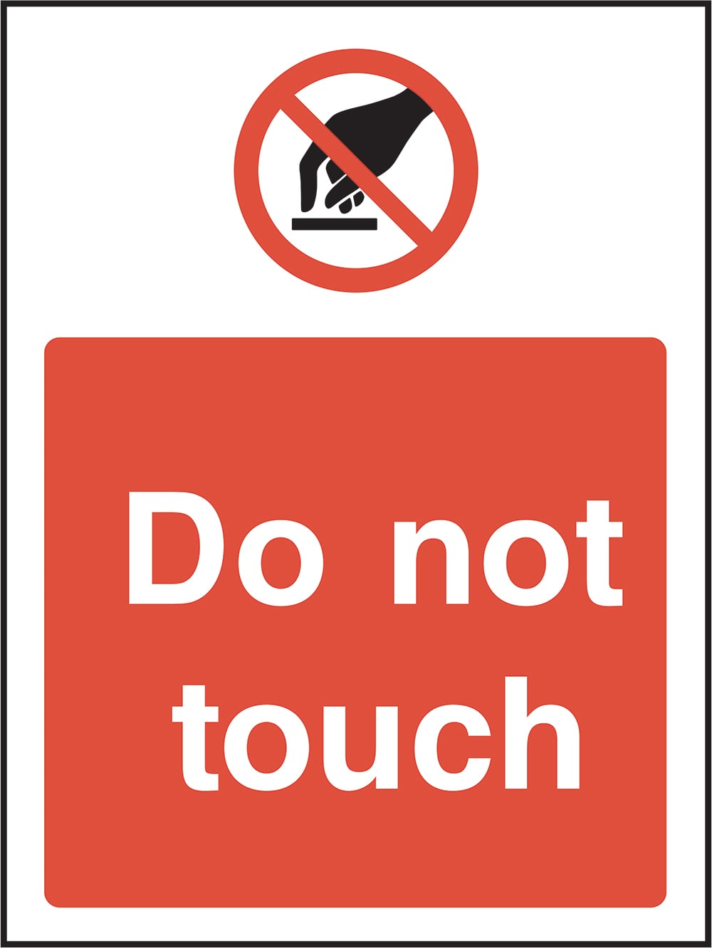 Signage: Do Not Touch (MACH0041)