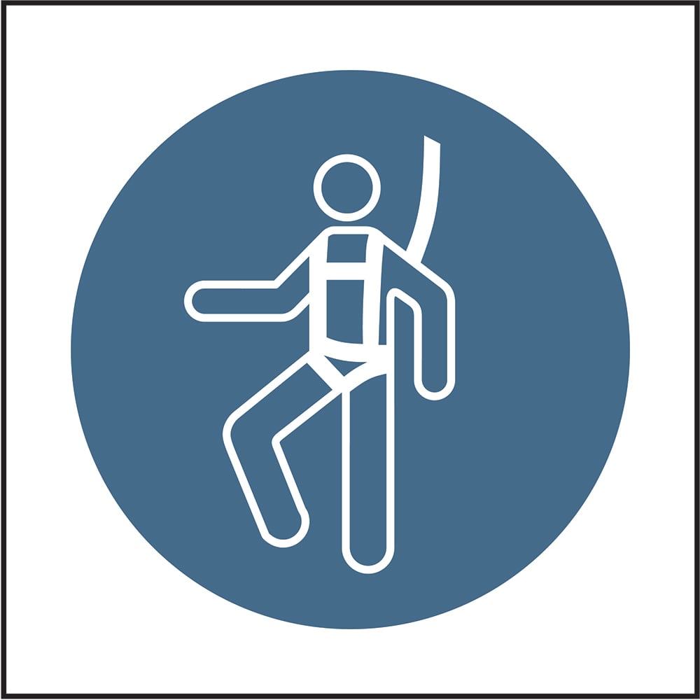 Signage: Safety Harness Must Be Worn (MACH0052)