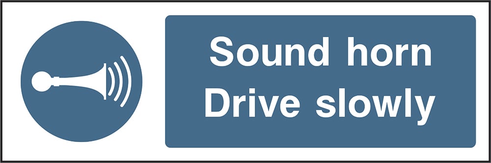 Signage: Sound Horn Drive Slowly (MACH1_0011)