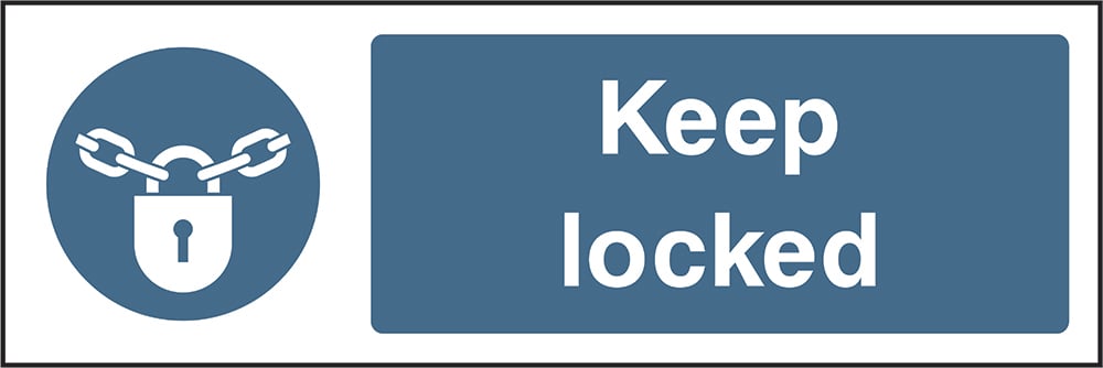 Signage: Keep Locked (MACH1_0012)