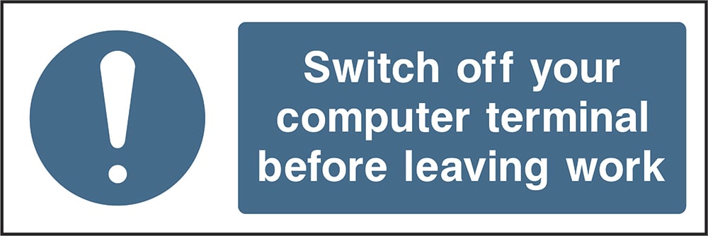 Signage: Switch Off Computer Terminal (MACH1_0023)